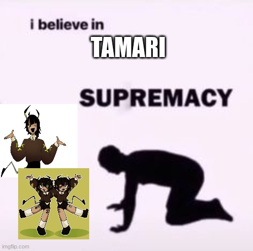 We all do | TAMARI | image tagged in i believe in supremacy | made w/ Imgflip meme maker