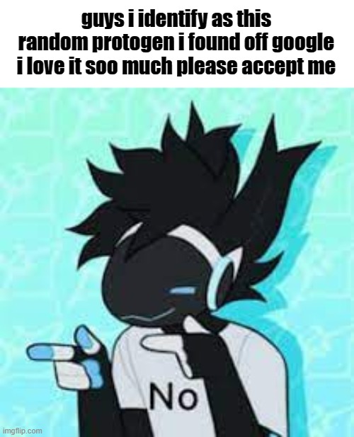 protogen no point | guys i identify as this random protogen i found off google i love it soo much please accept me | image tagged in protogen no point | made w/ Imgflip meme maker