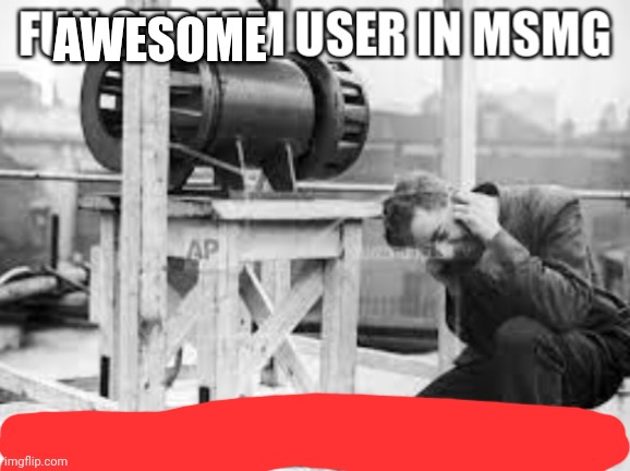 Fun stream user in msmg | AWESOME | image tagged in fun stream user in msmg | made w/ Imgflip meme maker