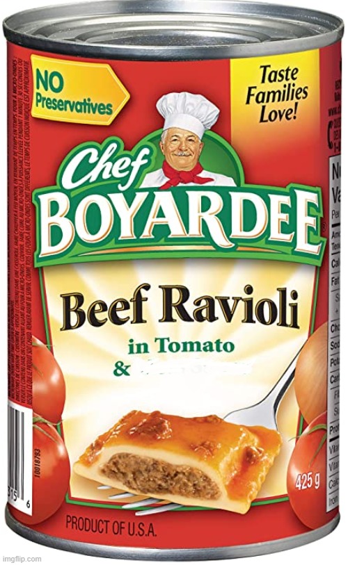 chef boyardee can | image tagged in chef boyardee can | made w/ Imgflip meme maker