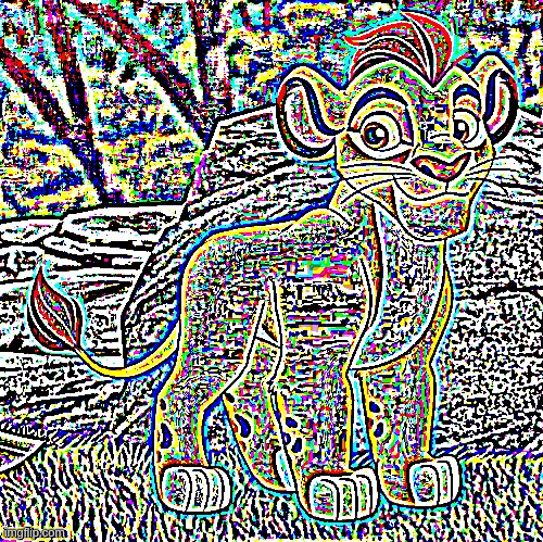 ultra sharpened lion guard because yes | made w/ Imgflip meme maker