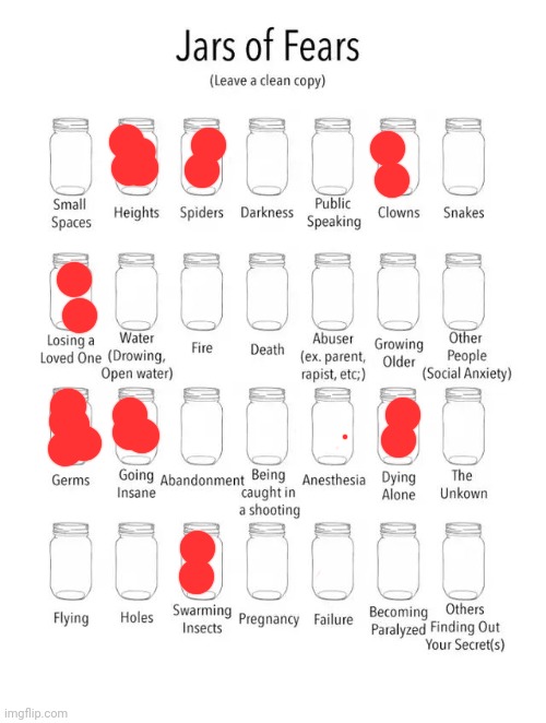 Jar of fears clear version | image tagged in jar of fears clear version | made w/ Imgflip meme maker