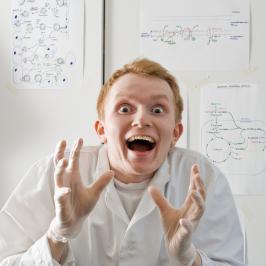 Overly Excited Scientist Blank Meme Template