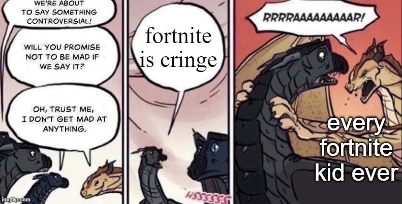 the funny | fortnite is cringe; every fortnite kid ever | image tagged in thorn anger | made w/ Imgflip meme maker