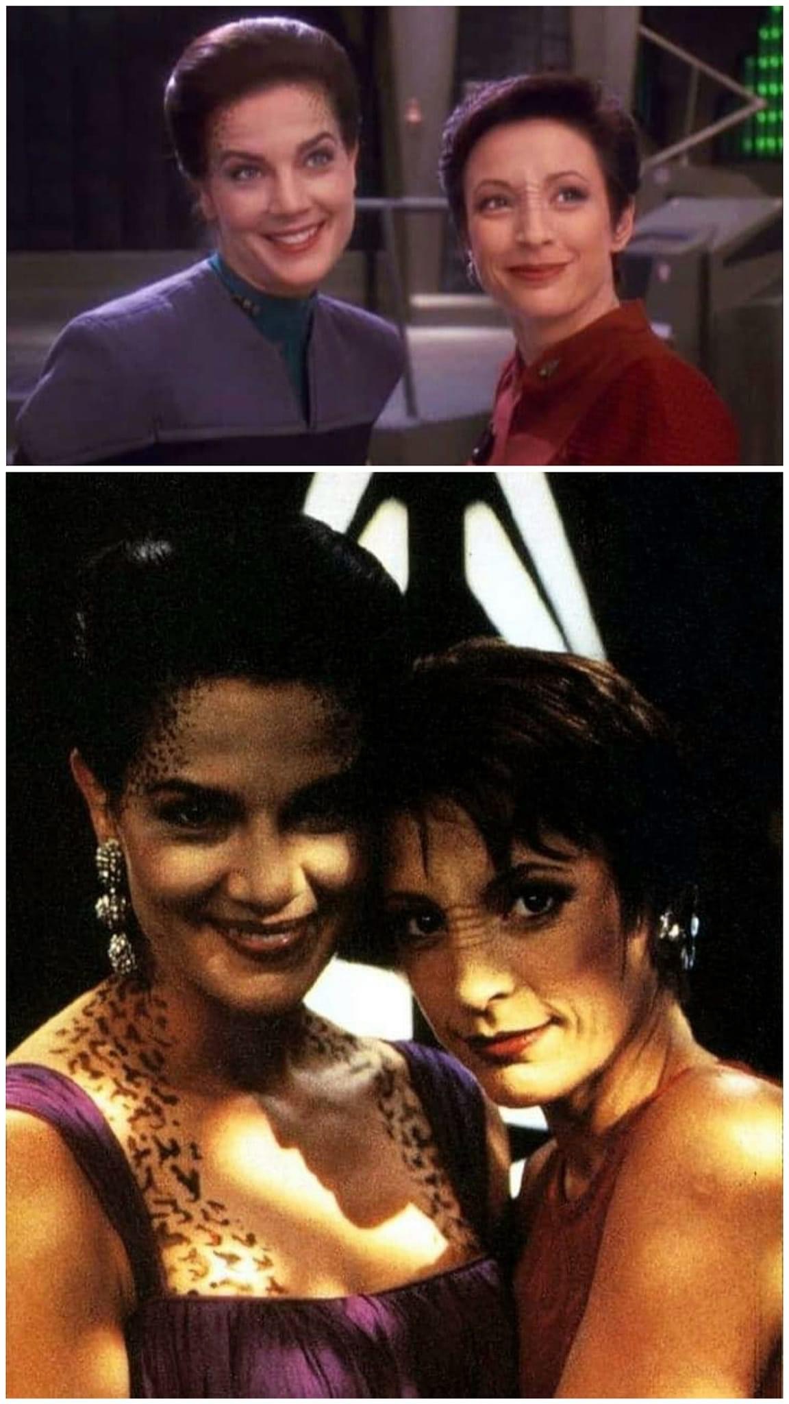 Dax and Kira from Deep Space Nine Blank Meme Template