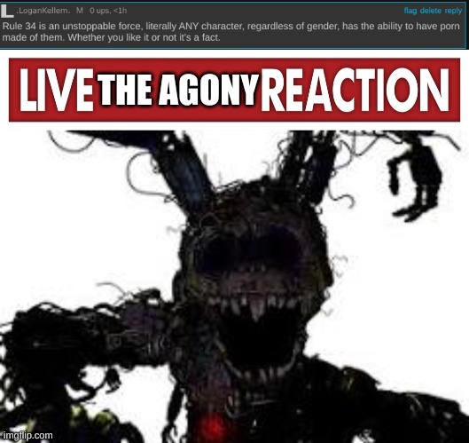 Survivor #1 | THE AGONY | image tagged in live x reaction | made w/ Imgflip meme maker