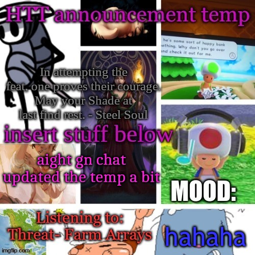 Hecate Announcement V1.1 | aight gn chat updated the temp a bit; hahaha | image tagged in hecate announcement v1 1 | made w/ Imgflip meme maker