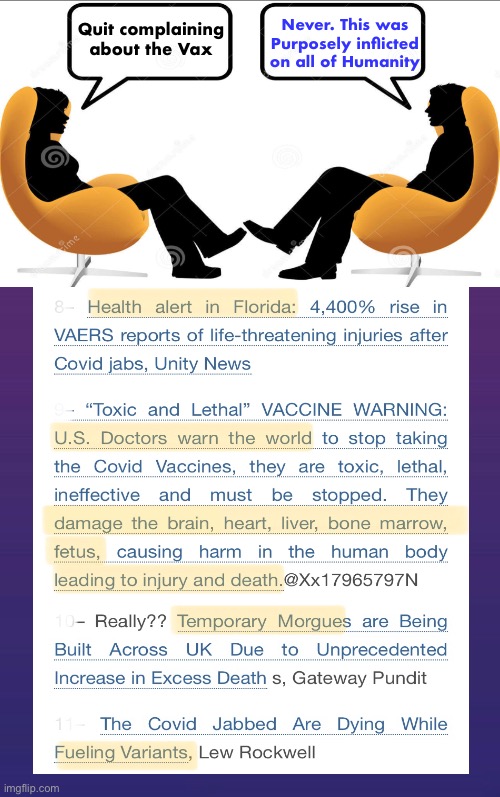 Don’t you see how big this is?  It impacts us all, now… and All Future Generations, to come! | Never. This was
Purposely inflicted
on all of Humanity; Quit complaining
about the Vax | image tagged in memes,u think its over,dna is compromised,reproductive capabilities r decimated,and so much more,cannot take it lightly | made w/ Imgflip meme maker