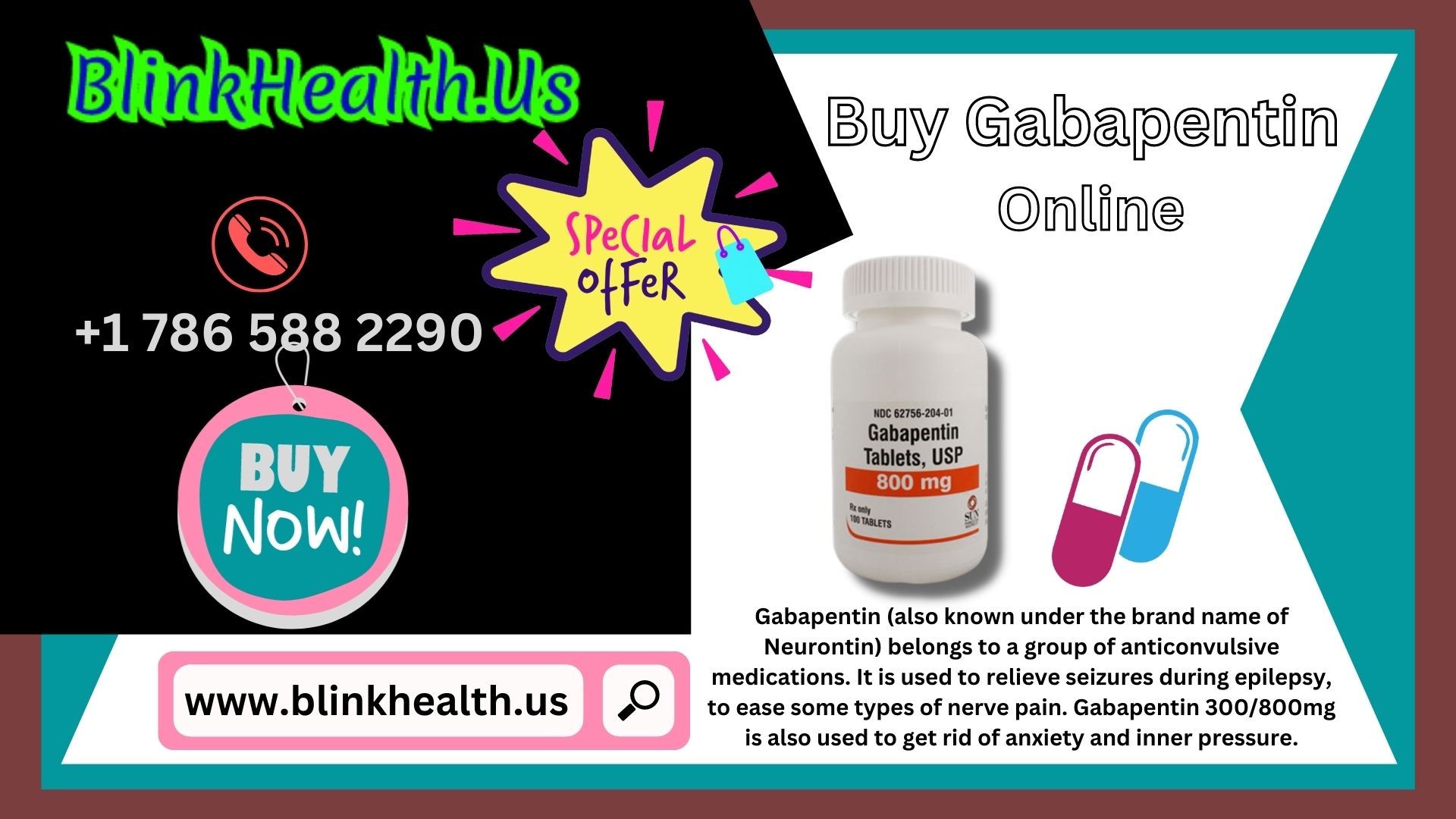 High Quality Buy Gabapentin 300/800mg Online | Get Free Delivery Blank Meme Template
