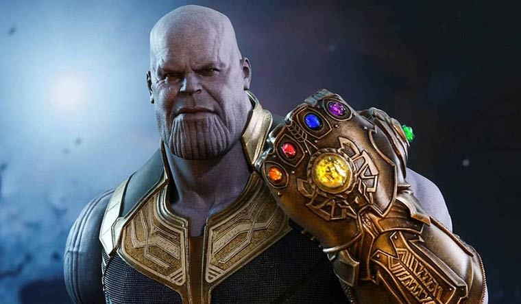 High Quality Thanos holding gauntlet Blank Meme Template