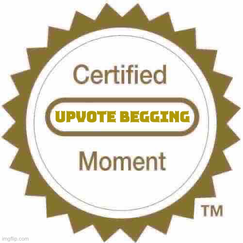 Certified Moment | UPVOTE BEGGING | image tagged in certified moment | made w/ Imgflip meme maker