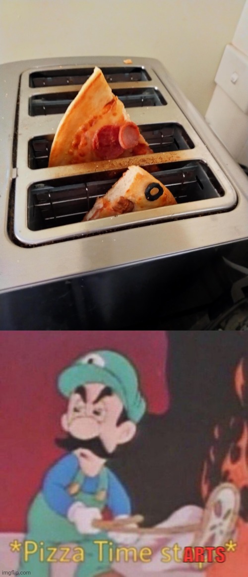 Pizza in toaster, such genius | image tagged in hotel mario pizza time starts,pizza,pizzas,toaster,memes,pizza time | made w/ Imgflip meme maker