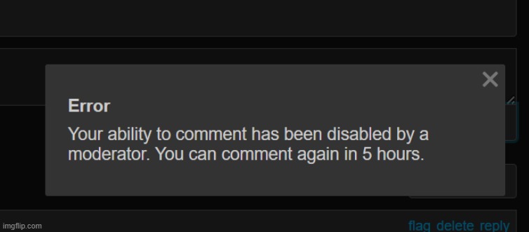 banned by a site mod for 24 hours | made w/ Imgflip meme maker