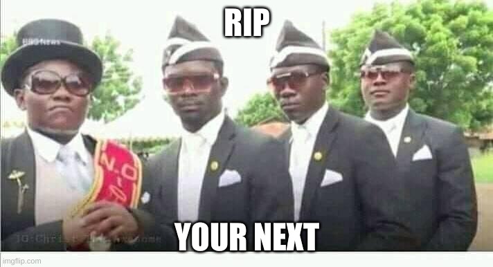 Coffin Dance | RIP YOUR NEXT | image tagged in coffin dance | made w/ Imgflip meme maker