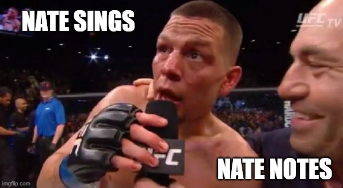 "I'm not surprised" Nate Diaz | NATE SINGS NATE NOTES | image tagged in i'm not surprised nate diaz | made w/ Imgflip meme maker