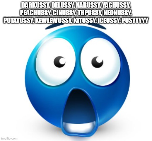 whats ur favourite ussy msmg lmfoaafof | DARKUSSY, DELUSSY, NARUSSY, YACHUSSY, PEACHUSSY, CINUSSY, THPUSSY, NEONUSSY, POTATUSSY, KEWLEWUSSY, KITUSSY, ICEUSSY, PUSYYYYY | image tagged in bro is flabbergasted | made w/ Imgflip meme maker