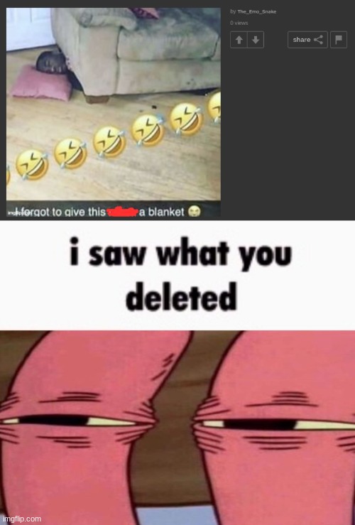 unnecessary callout post | image tagged in i saw what you deleted mr krabs | made w/ Imgflip meme maker