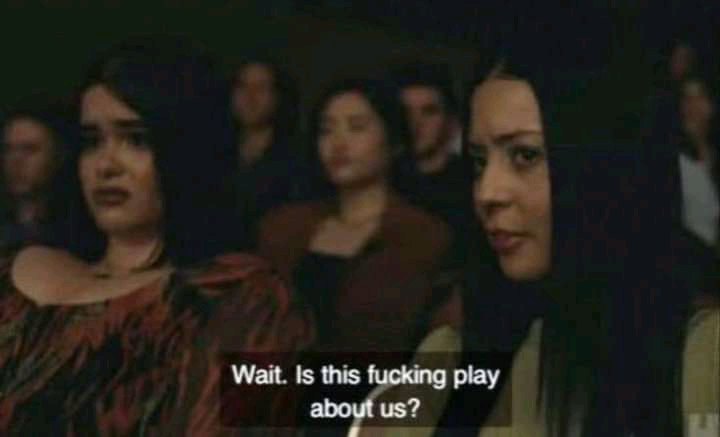 Cassie at Lexi's play in Euphoria Blank Meme Template