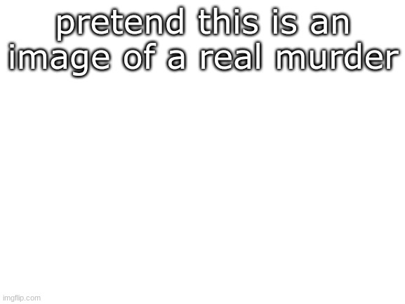 Blank White Template | pretend this is an image of a real murder | image tagged in blank white template | made w/ Imgflip meme maker