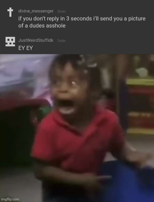 Don't you dare | image tagged in black kid screaming | made w/ Imgflip meme maker