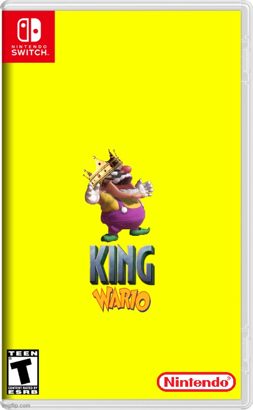 king wario | image tagged in nintendo switch,wario,fake,3d platformer,action | made w/ Imgflip meme maker
