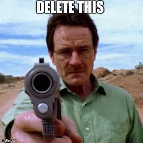 guess whos back | DELETE THIS | image tagged in breaking bad,memes,unfunny | made w/ Imgflip meme maker