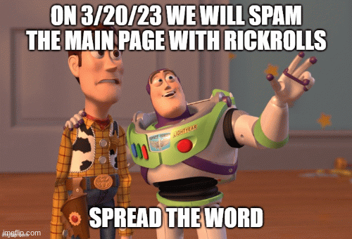 spread the word | image tagged in gifs,rickroll | made w/ Imgflip images-to-gif maker