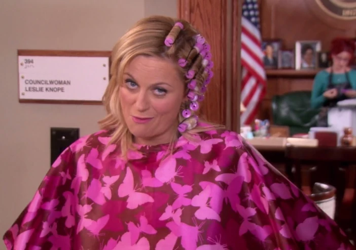 High Quality leslie knope perm Blank Meme Template