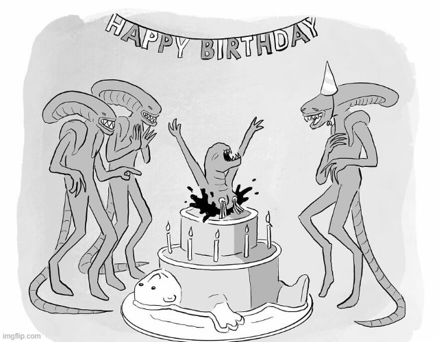 Alien Party | image tagged in comics | made w/ Imgflip meme maker
