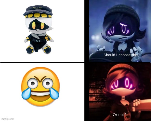 cringe joke | image tagged in uzi can't choose | made w/ Imgflip meme maker