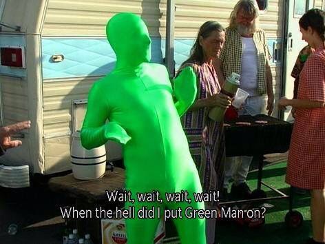 Green Man Wait Blank Meme Template
