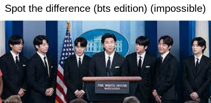 Spot the difference (bts edition) (impossible) | made w/ Imgflip meme maker