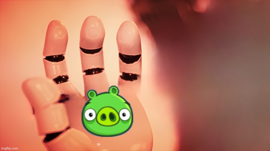 tiny pig | image tagged in n holding a ______ | made w/ Imgflip meme maker