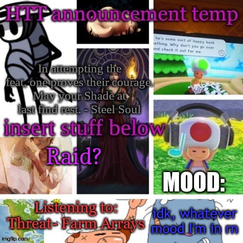 Hecate Announcement V1.1 | Raid? idk, whatever mood I'm in rn | image tagged in hecate announcement v1 1 | made w/ Imgflip meme maker