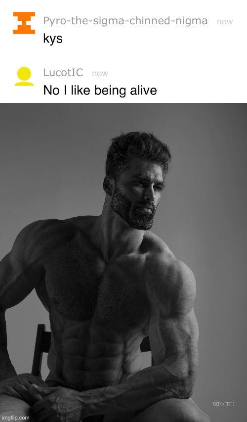. | image tagged in giga chad | made w/ Imgflip meme maker