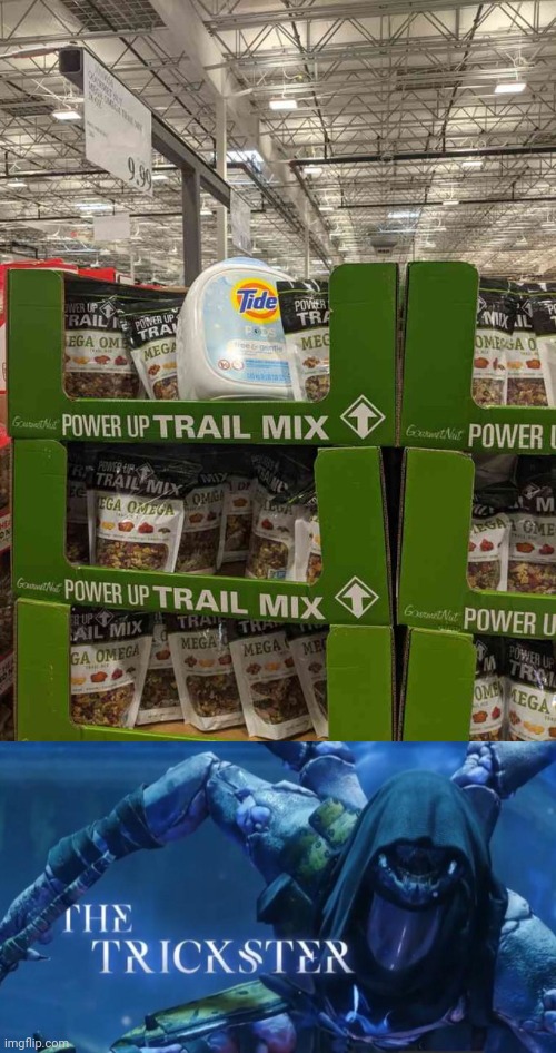 *sees Tide in the trail mix section* | image tagged in the trickster,trail mix,tide,you had one job,memes,store | made w/ Imgflip meme maker