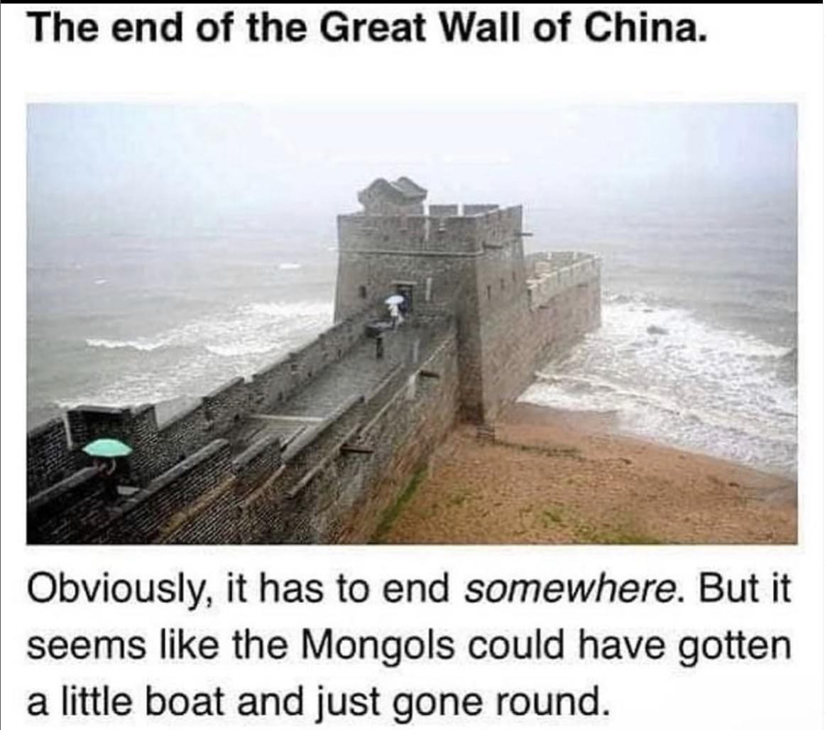 The end of the great wall Blank Meme Template