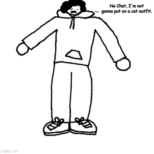 nlk | No Chat, I'm not gonna put on a cat outfit. | made w/ Imgflip meme maker