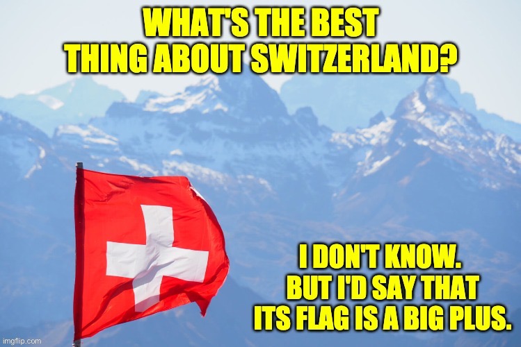 Swiss | image tagged in bad pun | made w/ Imgflip meme maker