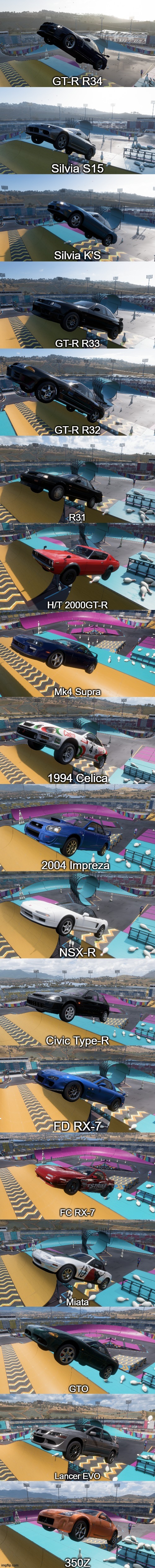 all my JDM cars from 1970-2005 | image tagged in forza horizon 5,jdm | made w/ Imgflip meme maker