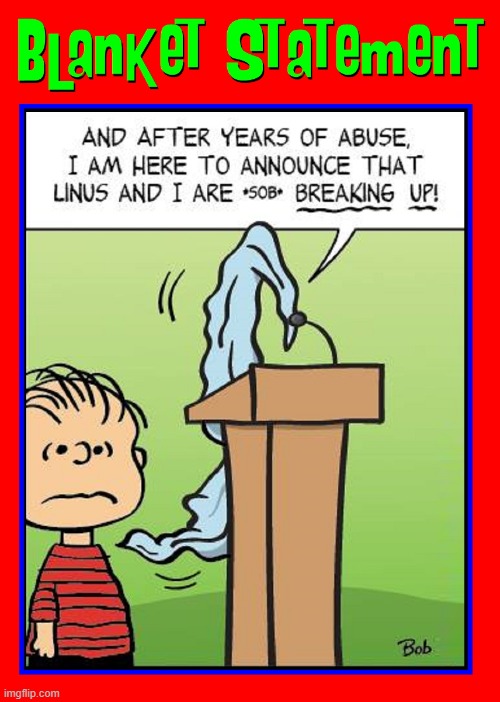 "No problem's so big it can't be run away from." —Linus Van Pelt | image tagged in vince vance,peanuts,memes,comics/cartoons,sad linus,blanket | made w/ Imgflip meme maker