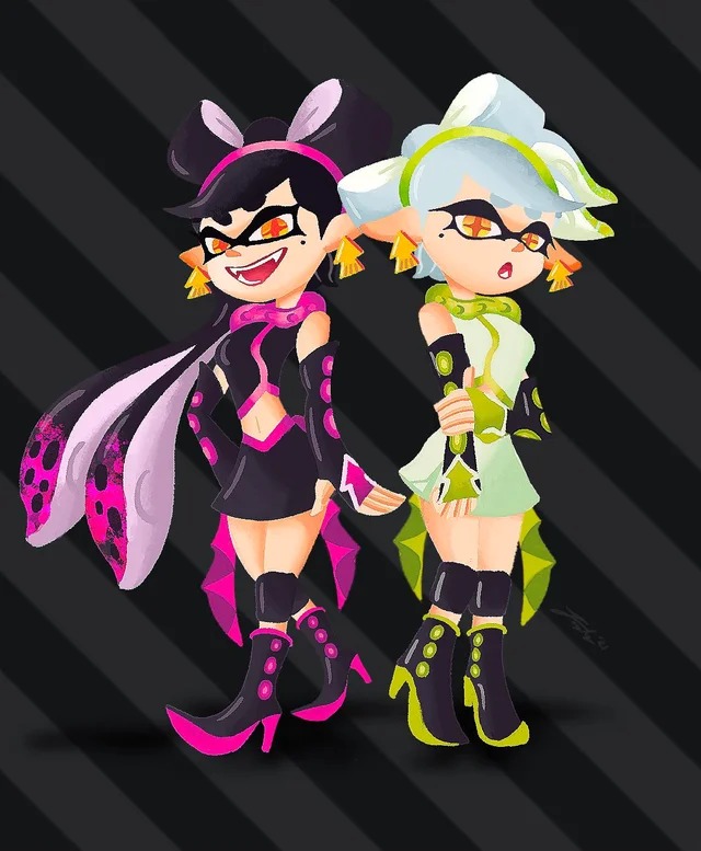 High Quality Squid Sisters concept art Blank Meme Template