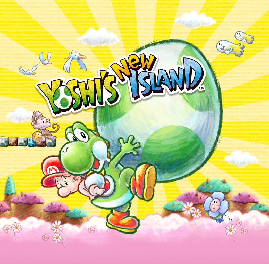 Yoshi's New Island Background Blank Meme Template