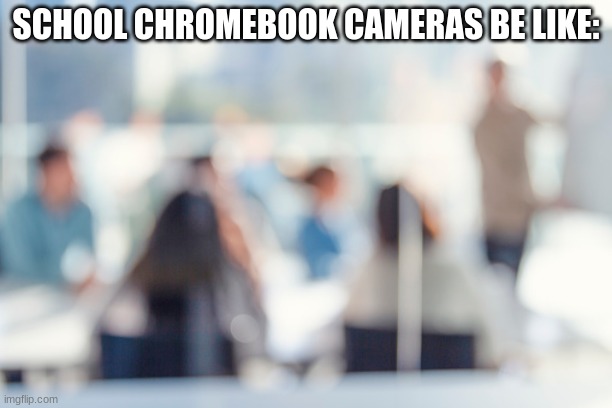 it's so true | SCHOOL CHROMEBOOK CAMERAS BE LIKE: | image tagged in camera quality | made w/ Imgflip meme maker