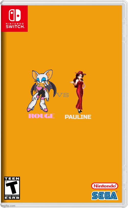 rouge vs pauline | VS; ROUGE; PAULINE | image tagged in nintendo switch,sega,nintendo,crossover,rouge the bat | made w/ Imgflip meme maker