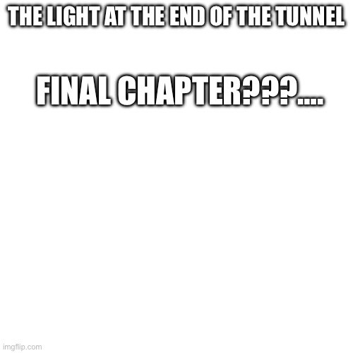 SORRY FRIEND…… | THE LIGHT AT THE END OF THE TUNNEL; FINAL CHAPTER???…. | made w/ Imgflip meme maker