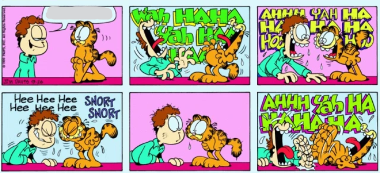 High Quality garfield laughter Blank Meme Template