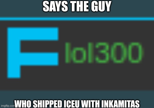 SAYS THE GUY; WHO SHIPPED ICEU WITH INKAMITAS | made w/ Imgflip meme maker