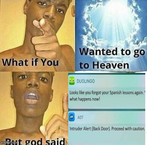What if | image tagged in what if you wanted to go to heaven | made w/ Imgflip meme maker