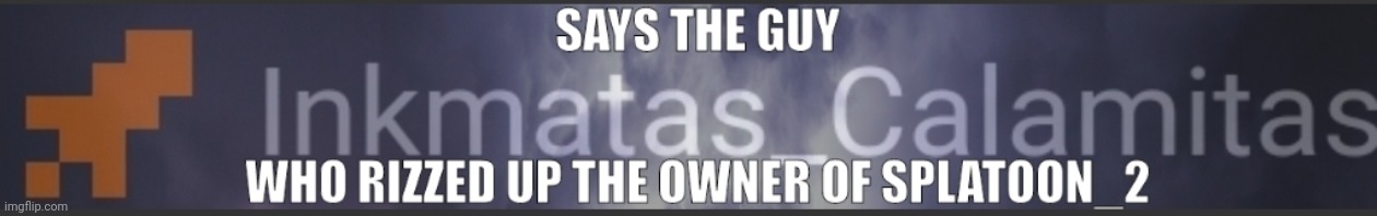 I made my own version of says the guy who x template (this is a true story too... or is it) | image tagged in says the guy who rizzed up the owner of splatoon_2 | made w/ Imgflip meme maker